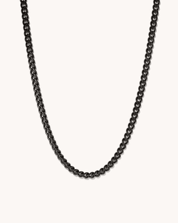 Curb Chain Necklace - Black